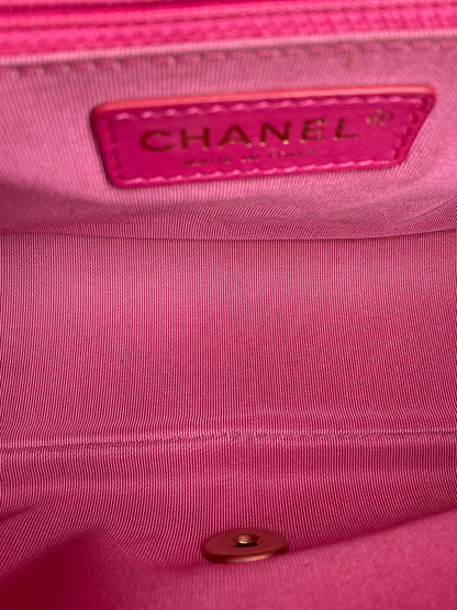 Chanel Pink Lambskin Quilted Mademoiselle Chic Medium Flap Bag GHW #21