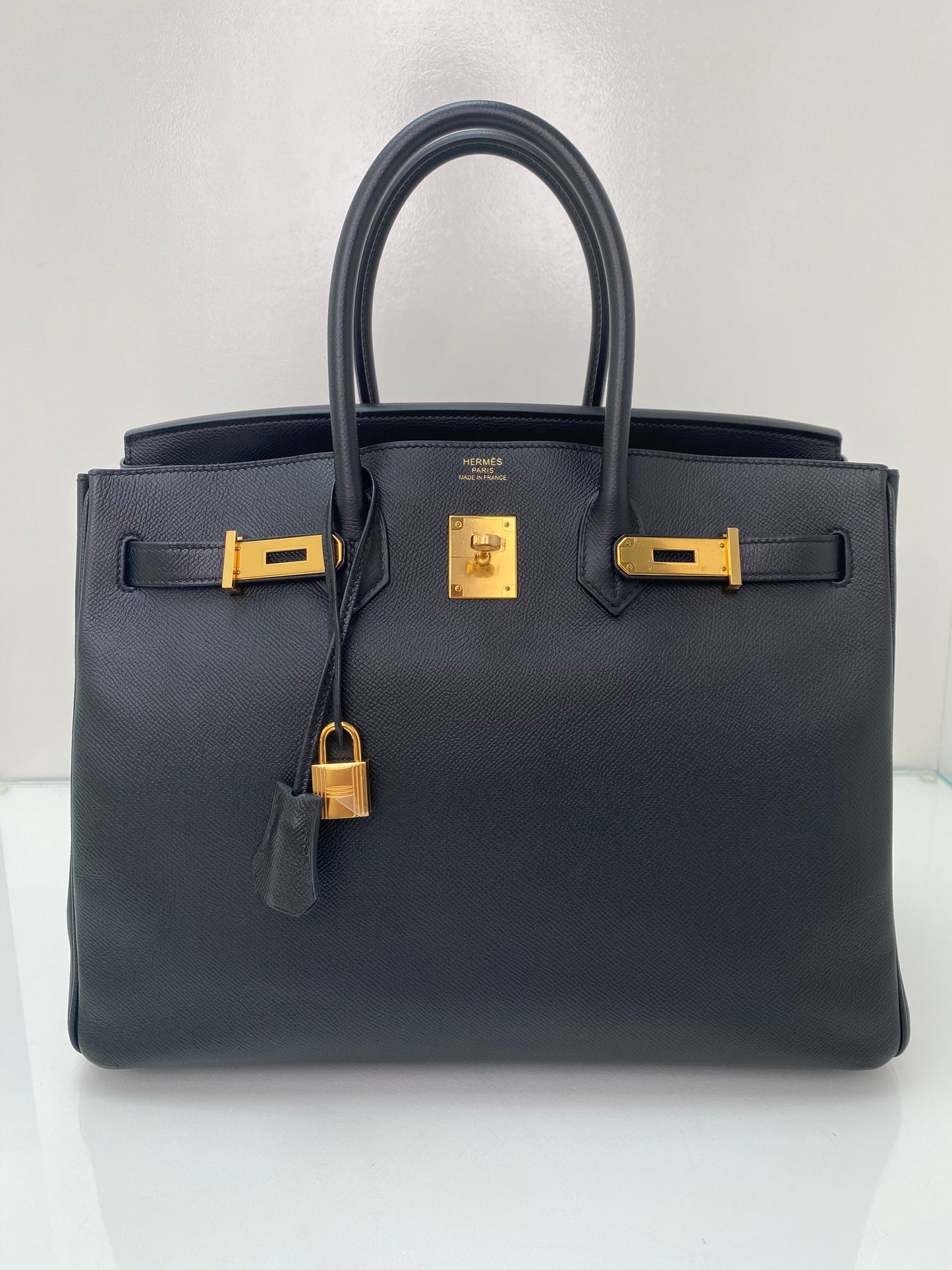 Hermes Birkin 35 Black Epsom GHW #X