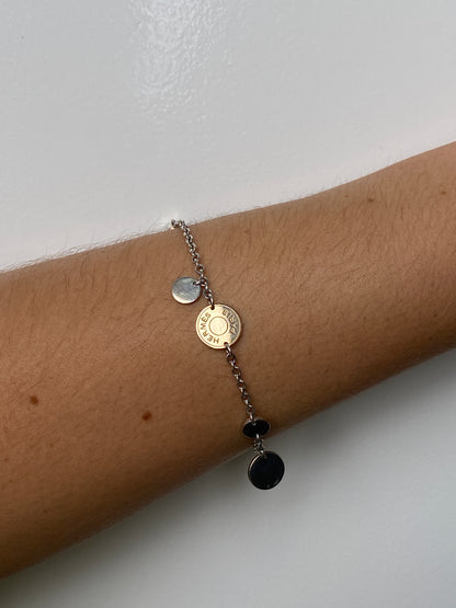 Hermes Ex-Libre Coin Rose Gold & Silver Bracelet