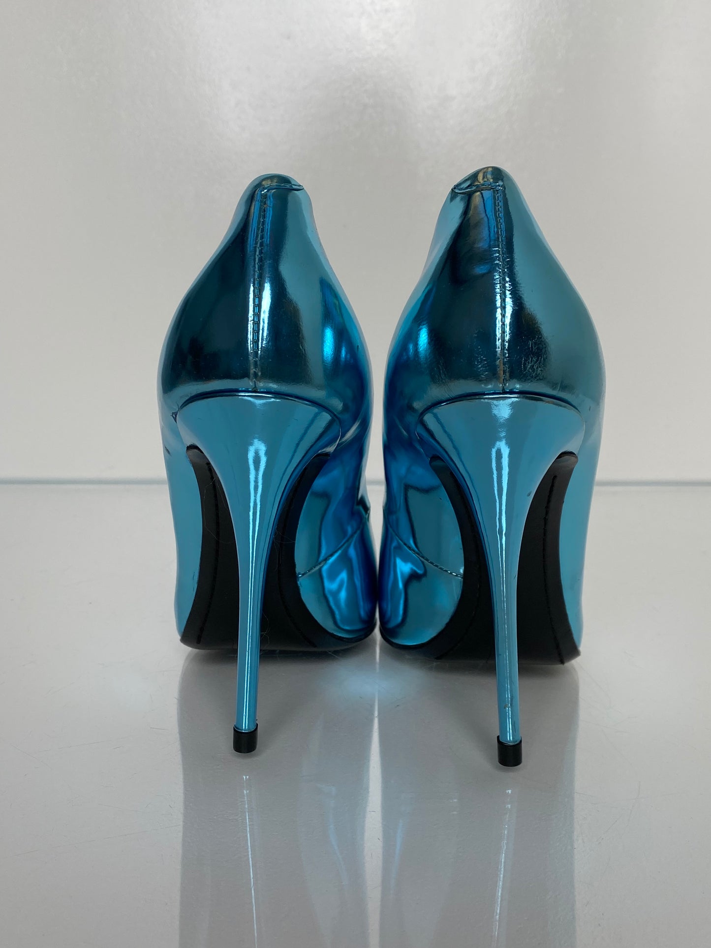 Giuseppe Zanotti Metallic Blue Pumps, 36