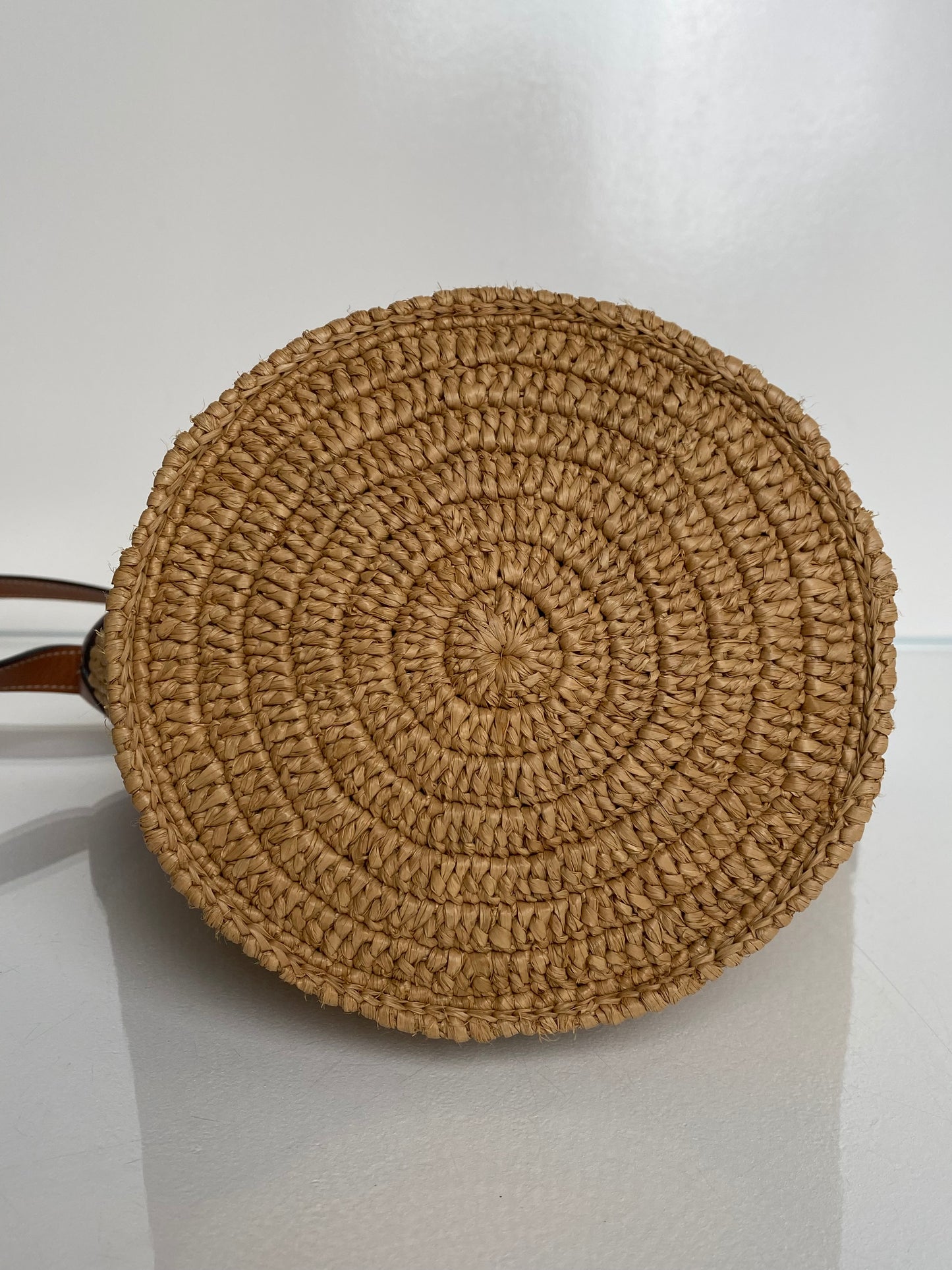 Celine Crecy Raffia Bucket Bag