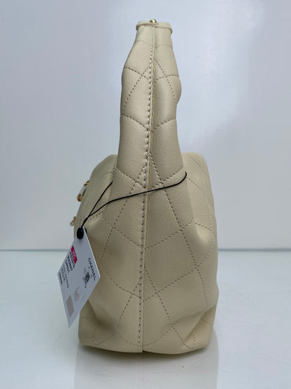 Chanel 26C Light Beige Quilted Hobo Bag GHW