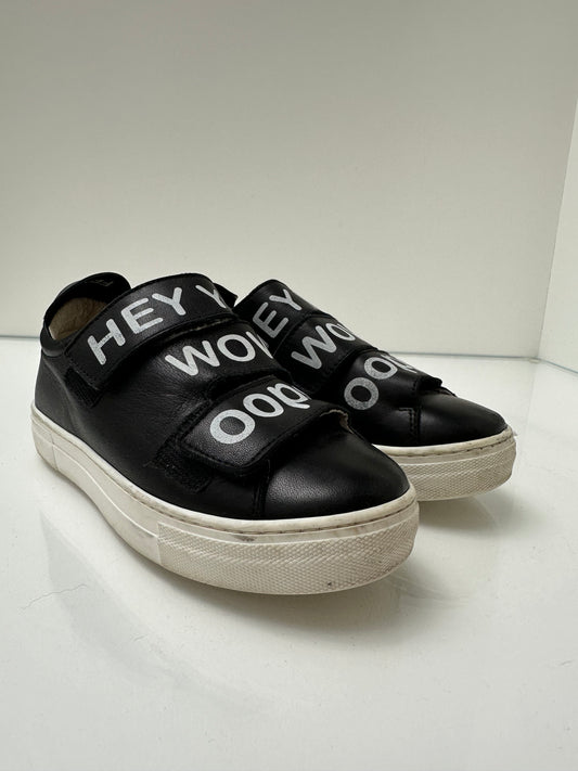 Fendi Black “Hey You!” Velcro Sneakers, 34