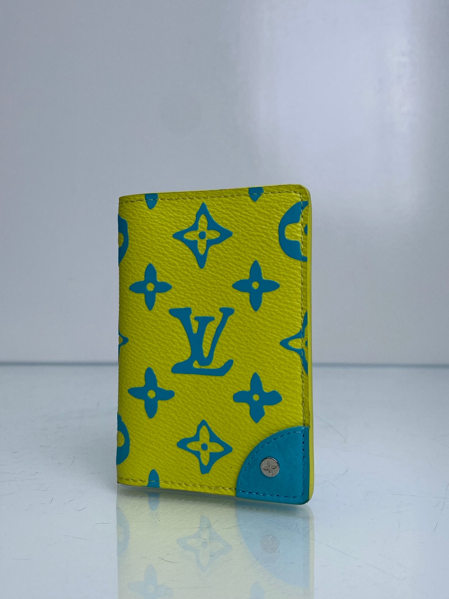Louis Vuitton Monogram Playground Lime Pocket Organizer Wallet