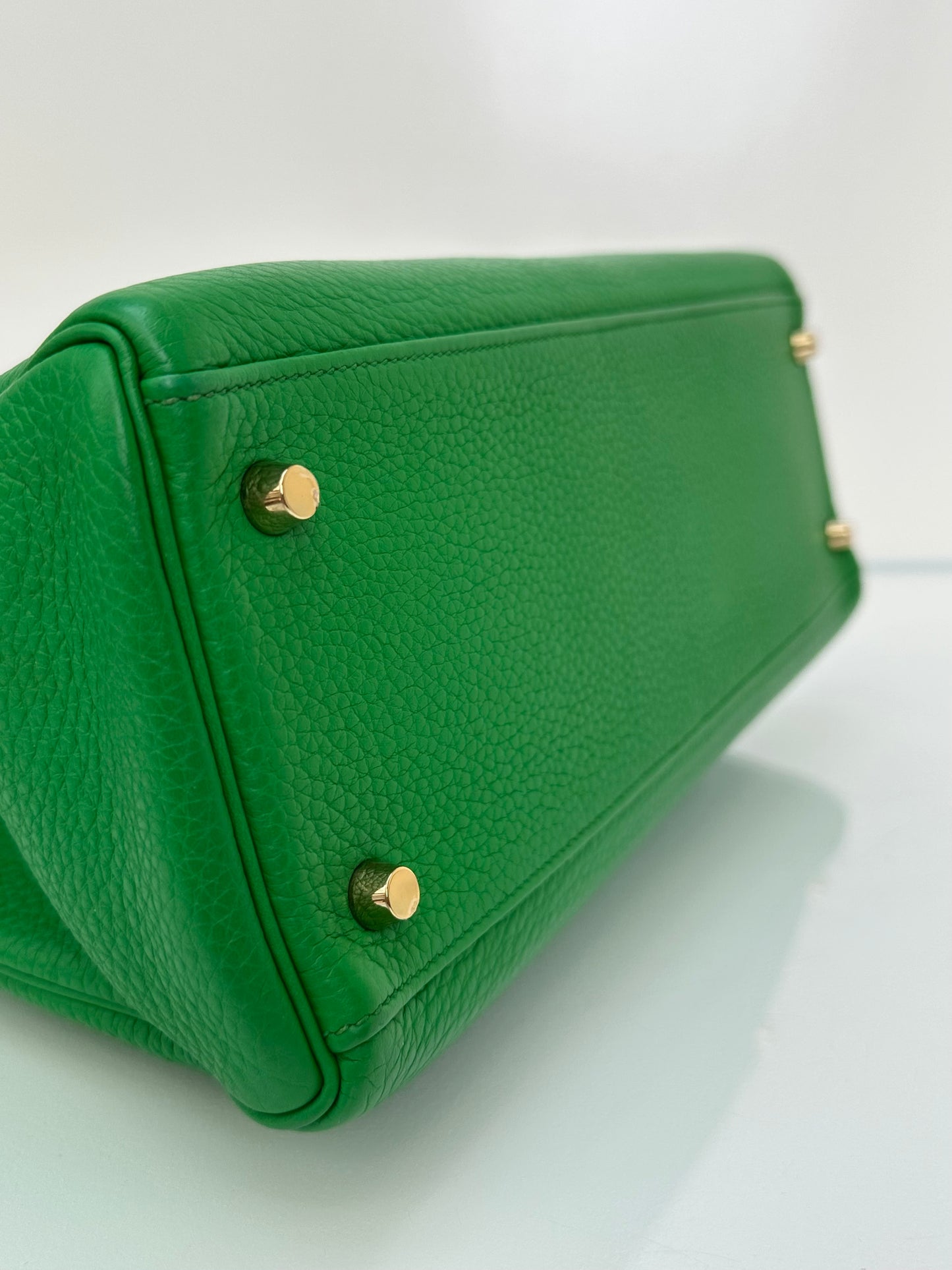 Hermes Kelly 32 Bamboo Clemence GHW #R