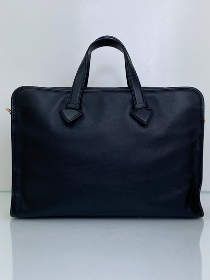 Loewe Black Leather Logo Tote GHW