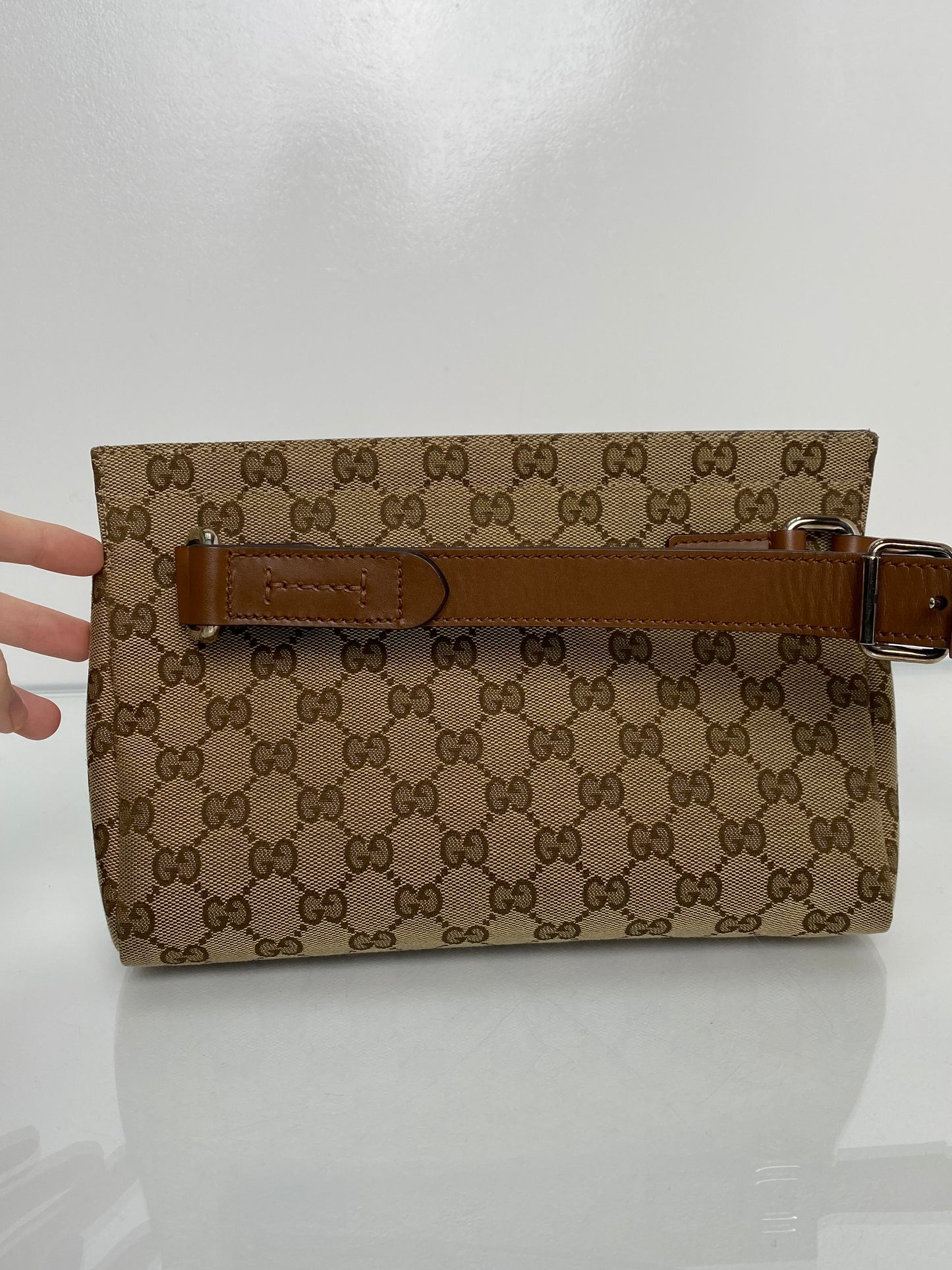 Gucci Brown Canvas Bum Bag