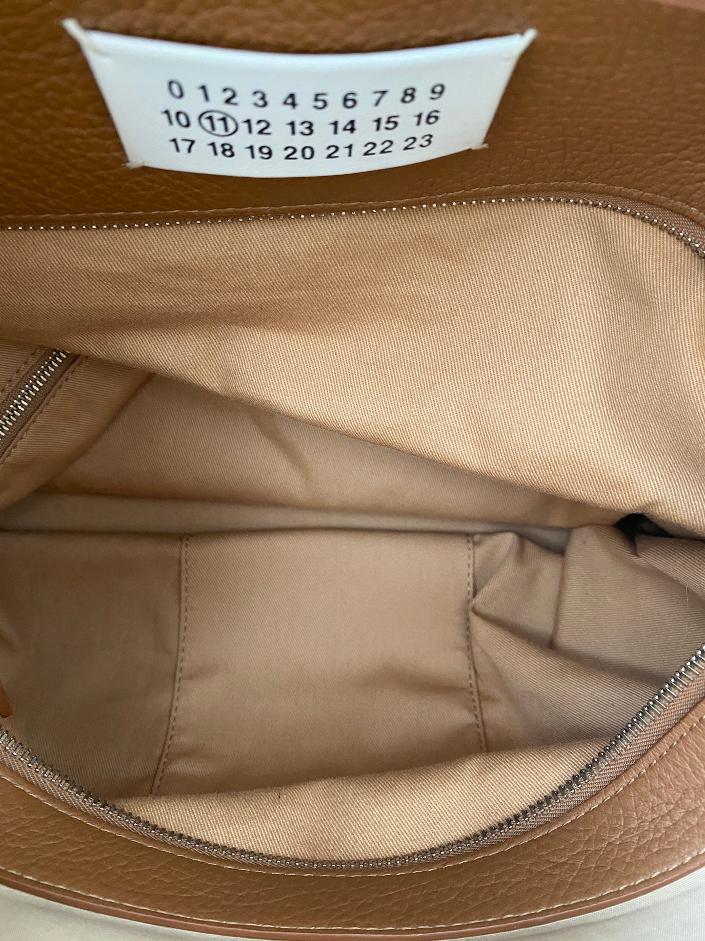 Maison Margiela Brown Zip Top Tote