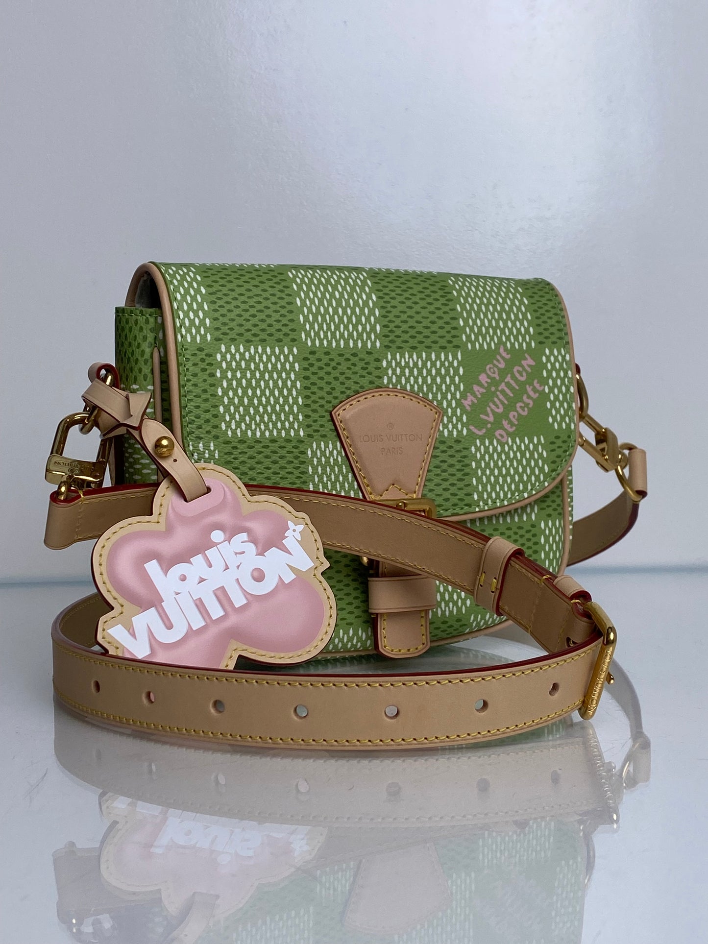 Louis Vuitton x Tyler The Creator Montsouris Messenger Green Damier Golf Bag