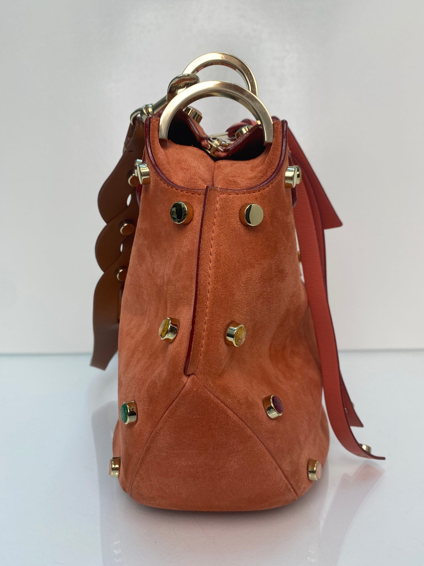 Jimmy Choo Orange Suede Hobo Bag (As Is)