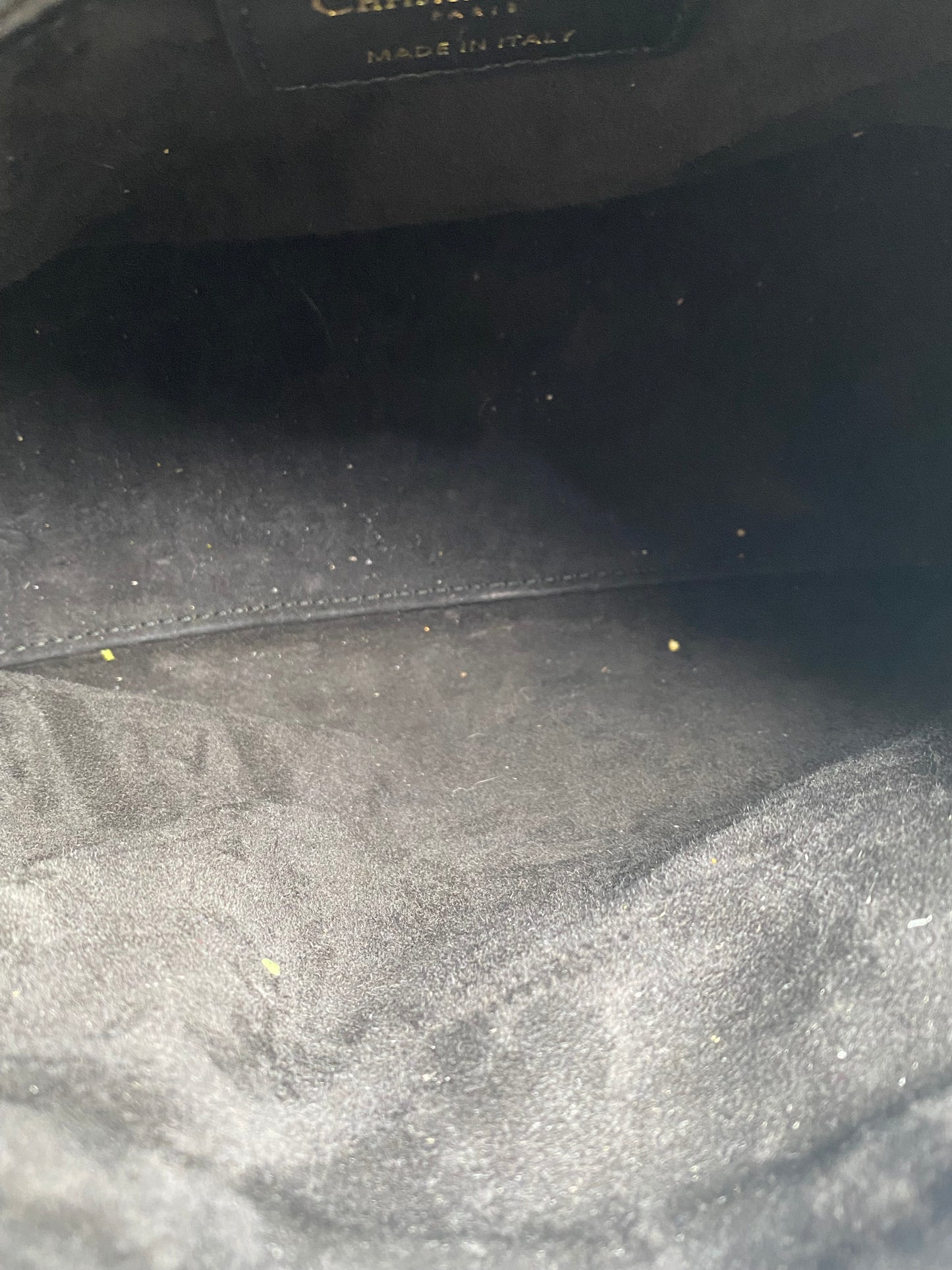 Dior Black Studded Lady Dior Medium GHW