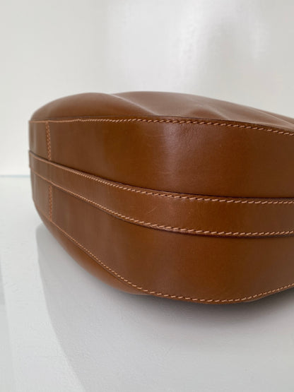 Gucci Brown Horsebit Buckle Hobo Tote GHW