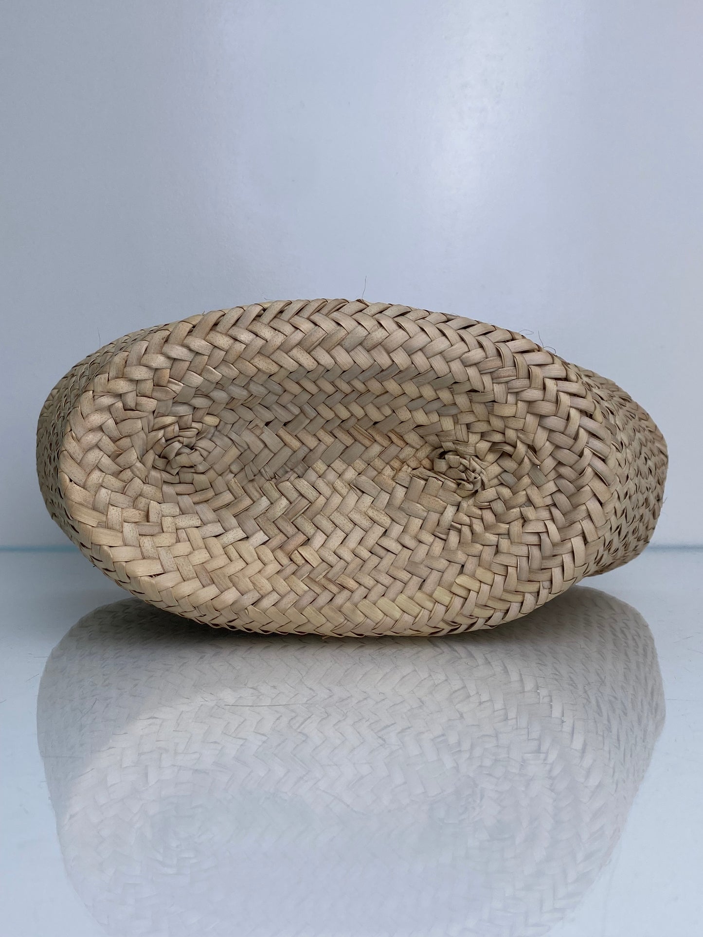 Celine Triomphe Tan & Brown Classic Panier Raffia Basket Bag