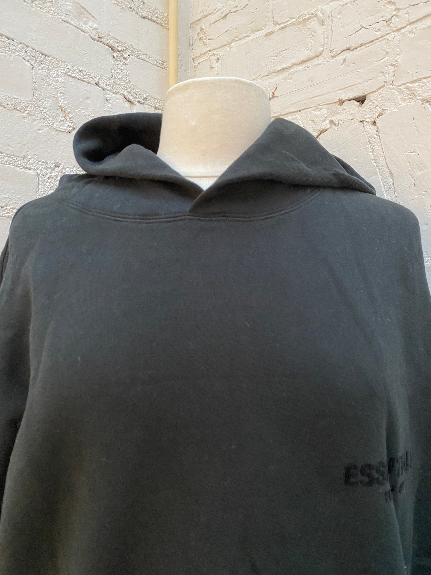 Essentials Black Hoodie, L