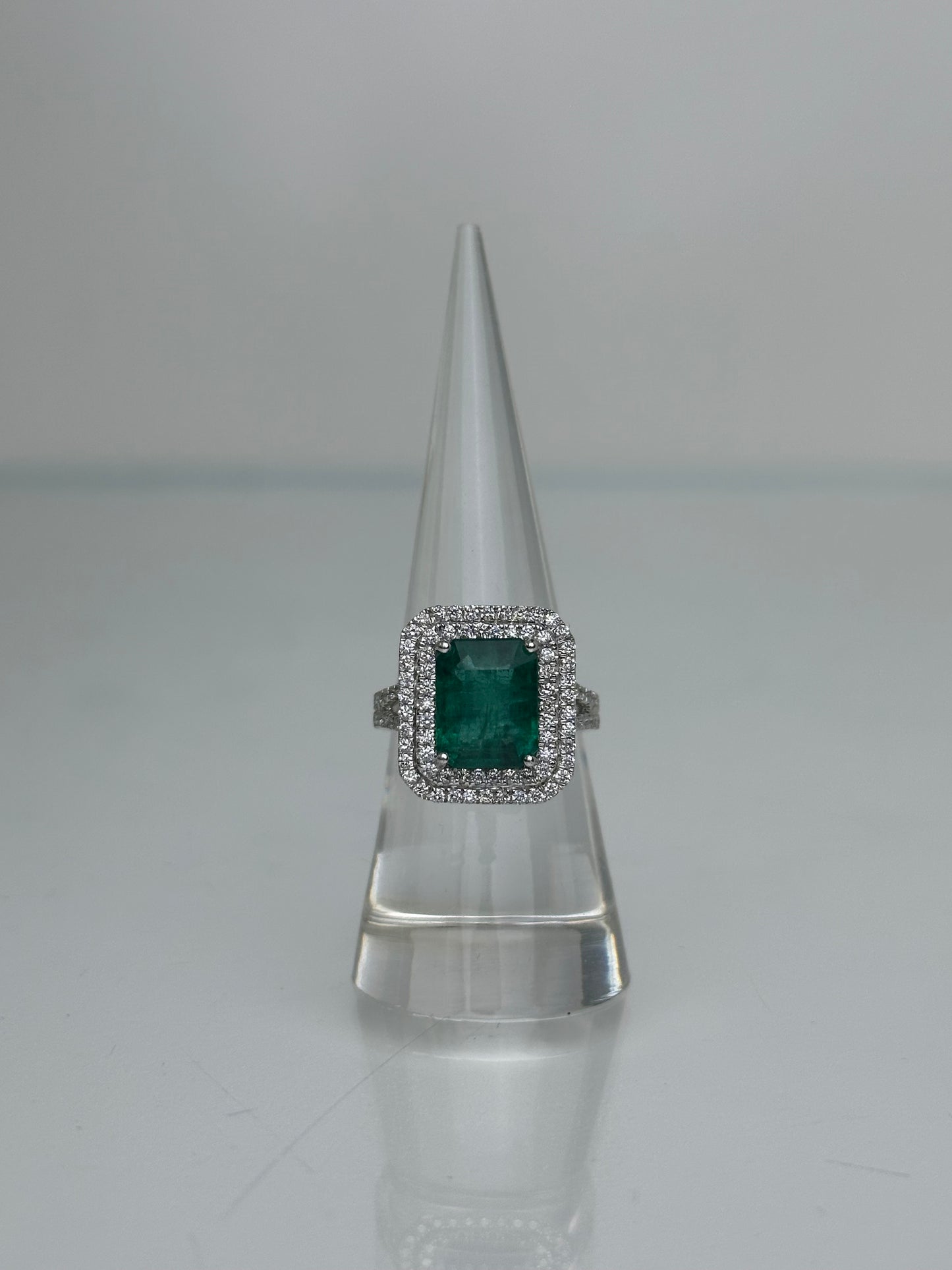 PL 5.11 ct Em 1.00 ctw Dia Ring, Sz 7