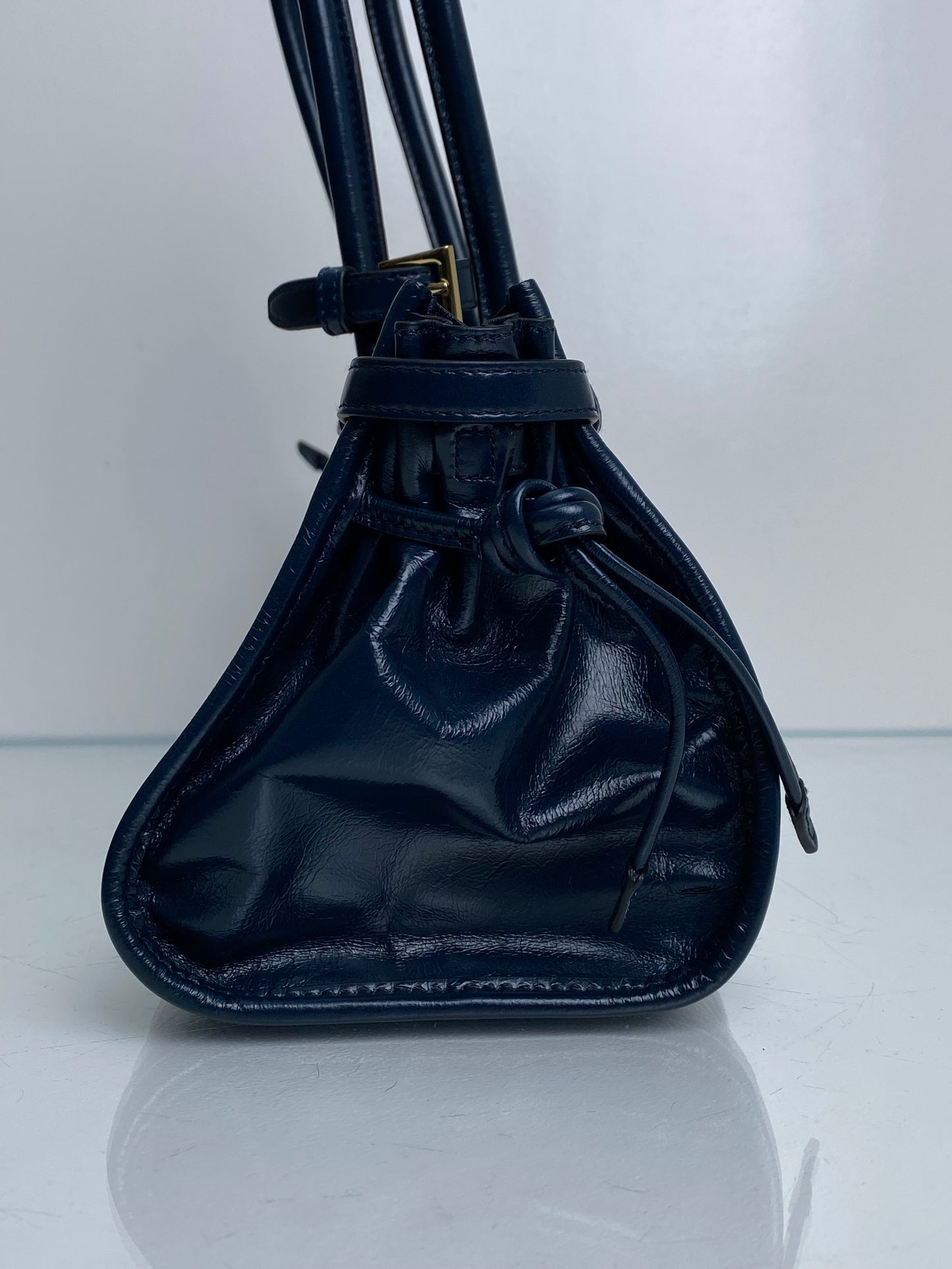 Prada Teal Bonnie Leather Shoulder Bag GHW