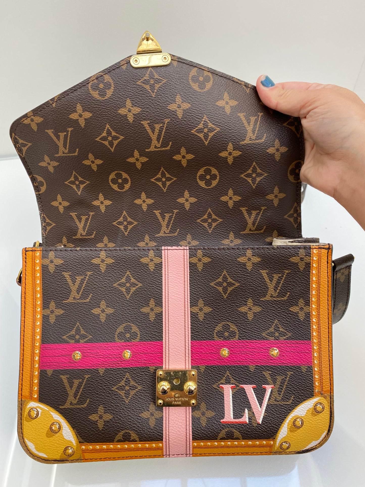 Louis Vuitton Monogram Trunks Pochette Metis Crossbody Bag