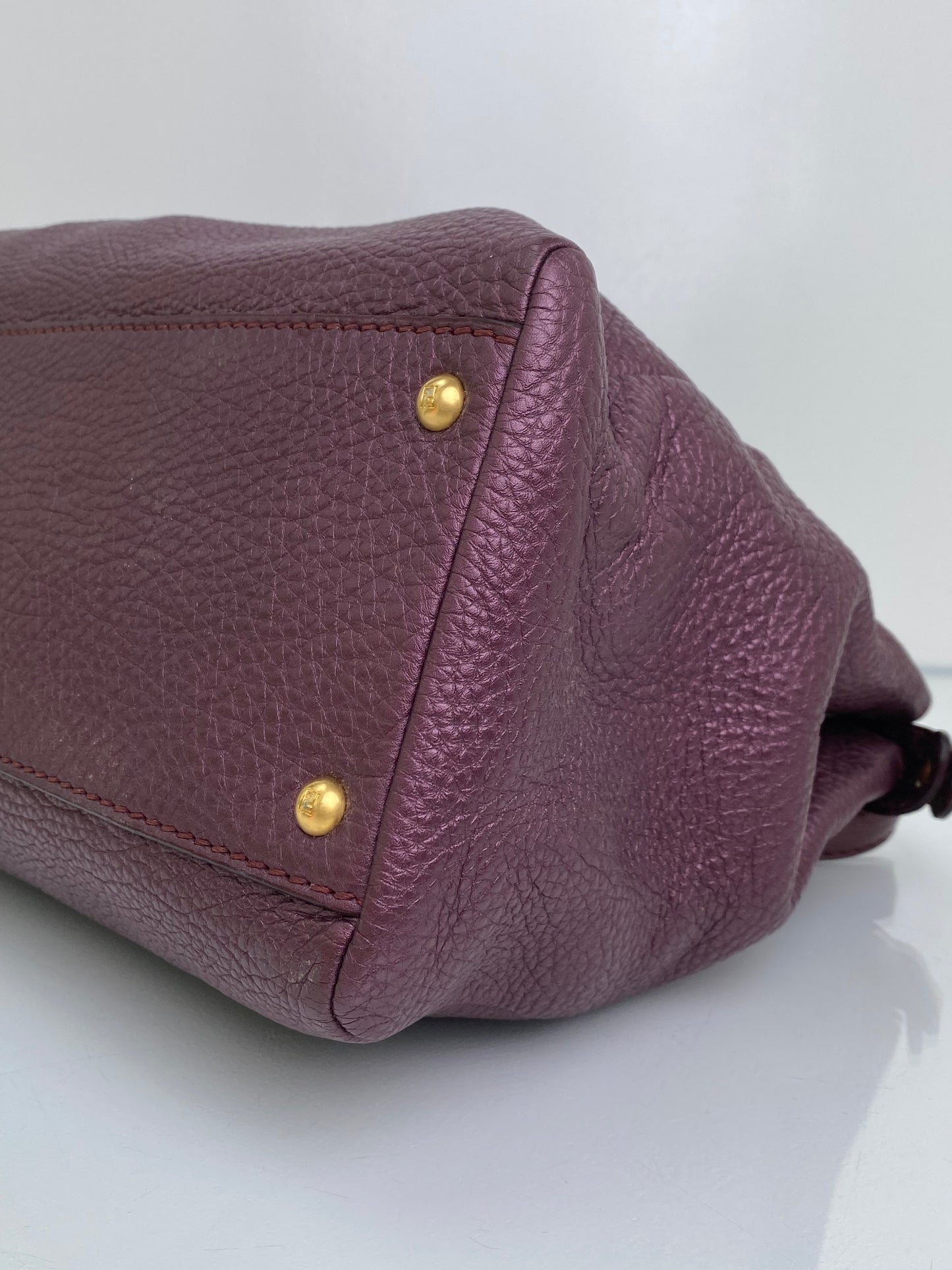 Fendi Purple XXL Peekaboo Bag GHW
