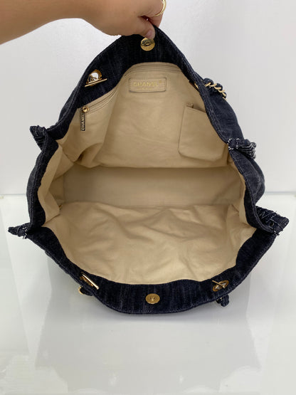 Chanel Denim & Multicolor CC Night Flight Tote Bag GHW
