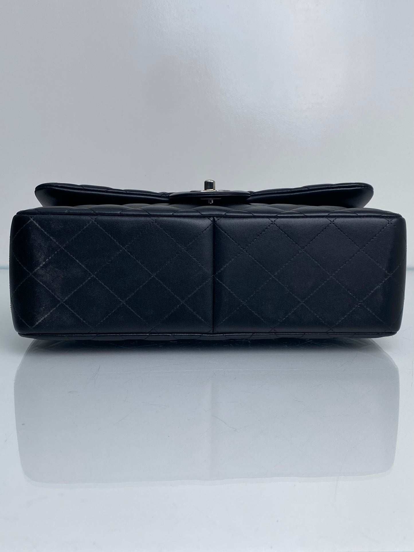 Chanel Black Jumbo Lambskin Bag SHW #18