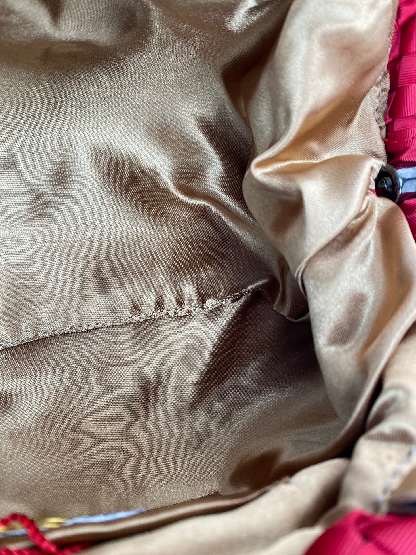 Maria La Rosa Red Woven Clutch