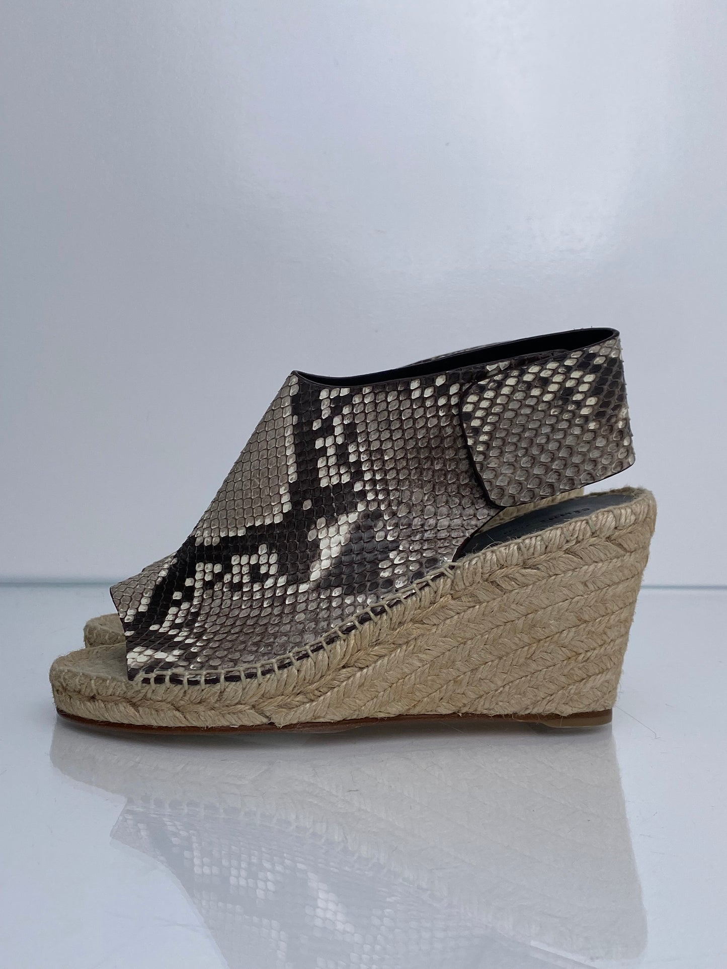 Celine Grey Python Wedges, 37