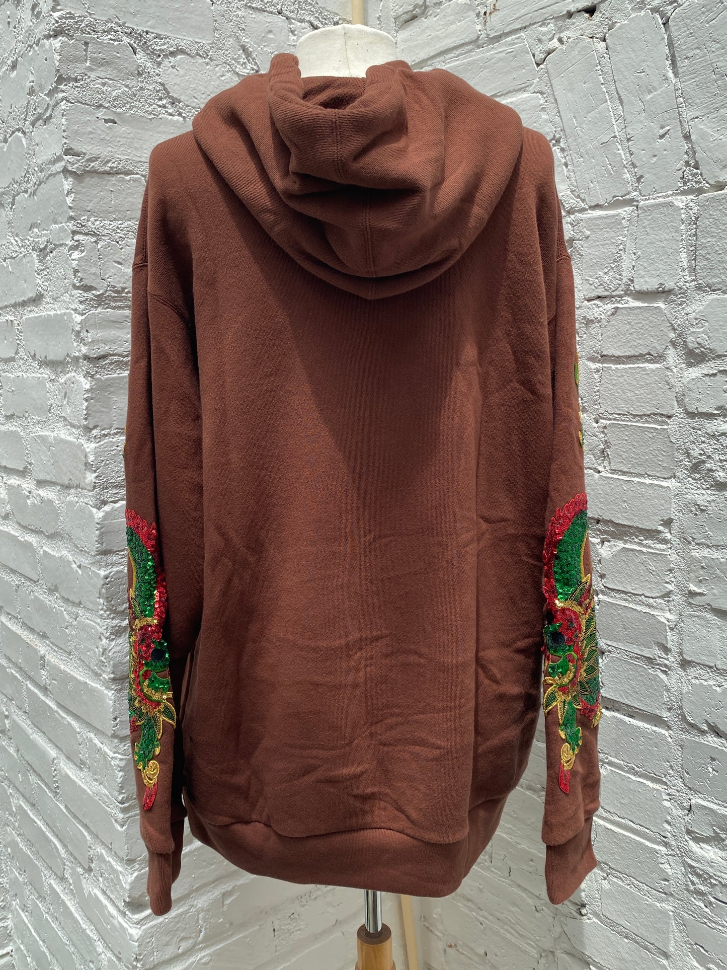 Gucci Brown, Yellow, & Multicolor Sequin 'Dapper Dan' Sweatshirt, L