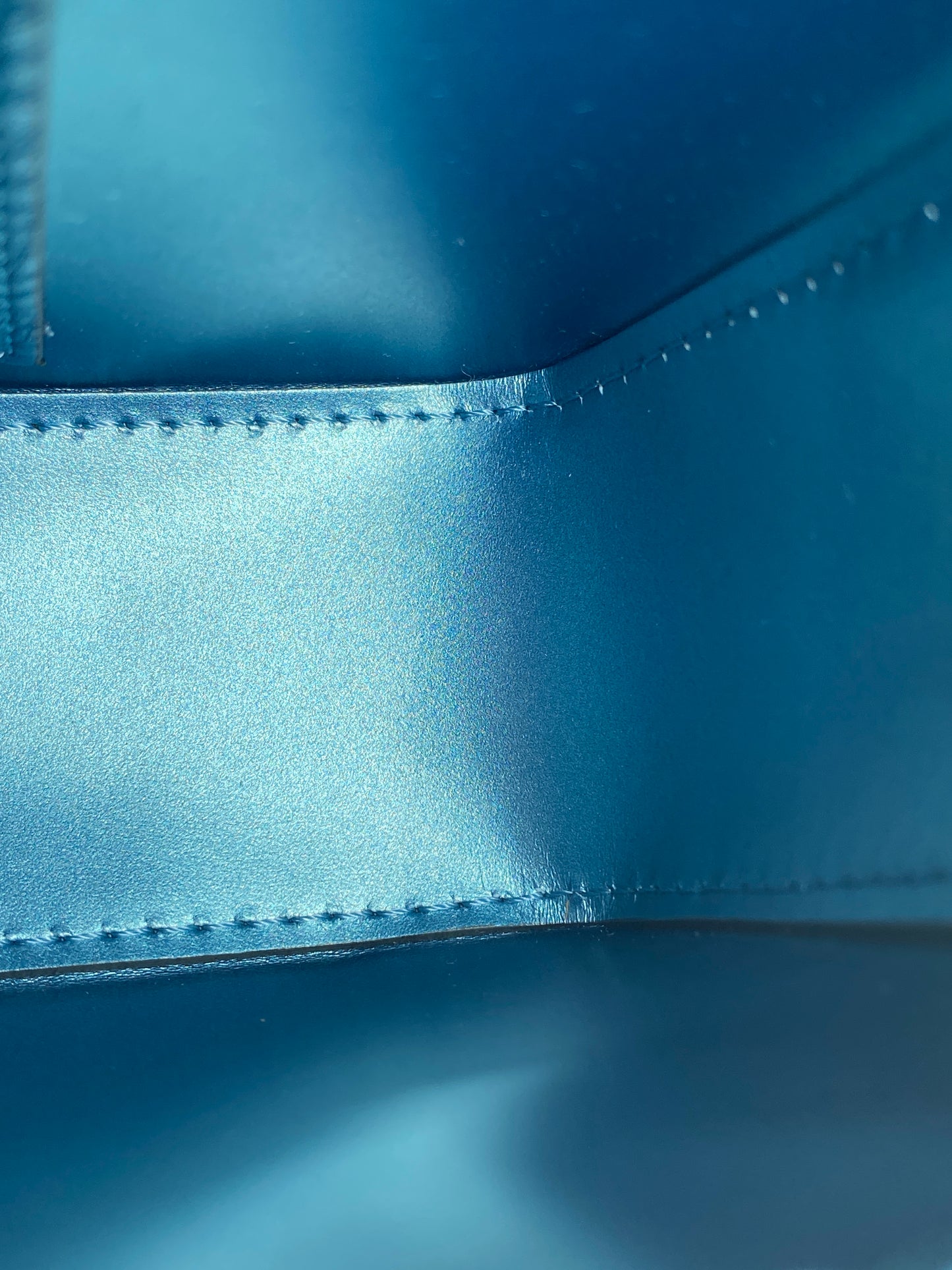 Fendi Teal Mini Salleria Baguette Iridescent SHW