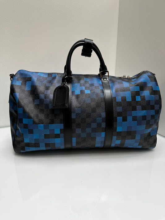 Louis Vuitton Graphite & Blue Keepall 50