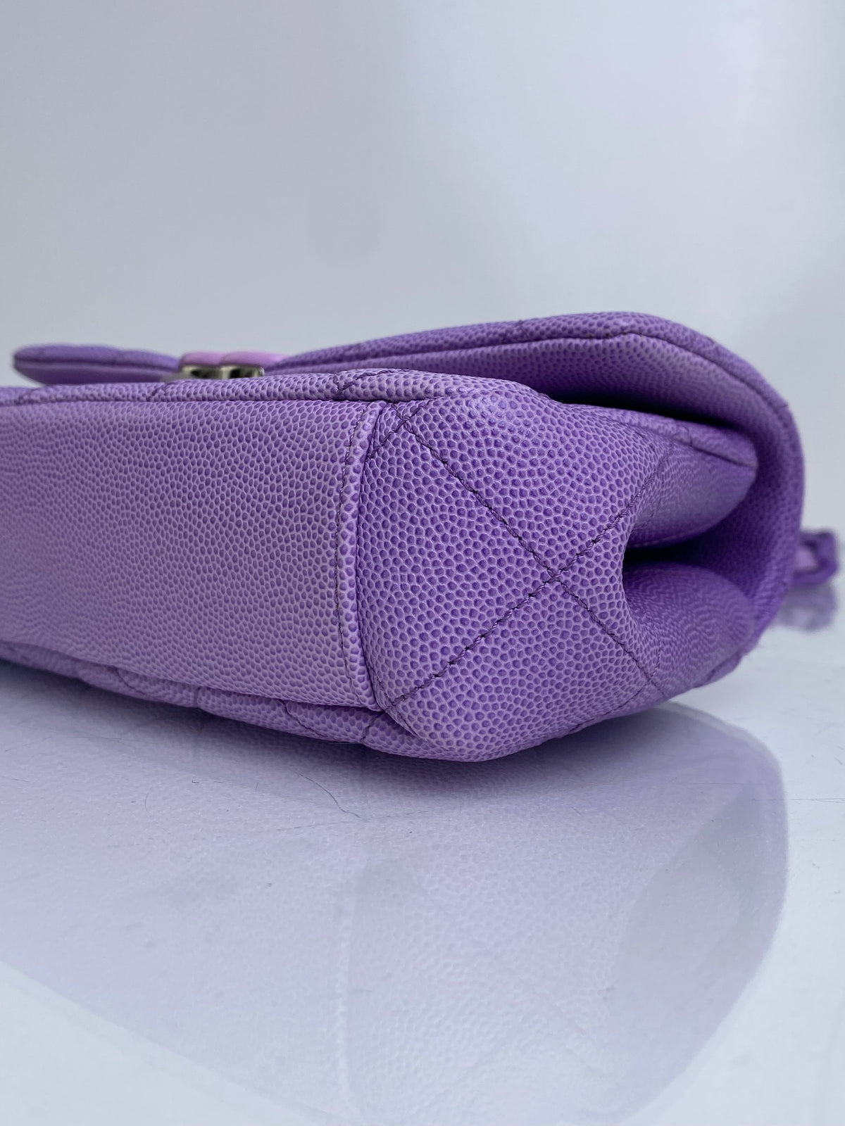Chanel Mini Purple Ombre Flap Acrylic Chain Bag SHW