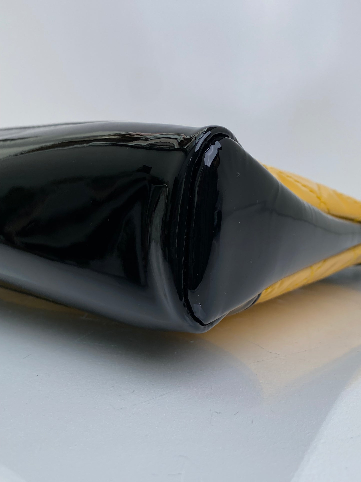 Chanel 31 Yellow & Black Small Patent Leather Bag GHWe