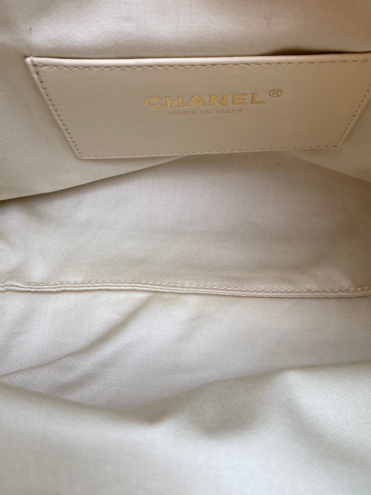 Chanel 26C Light Beige Quilted Hobo Bag GHW