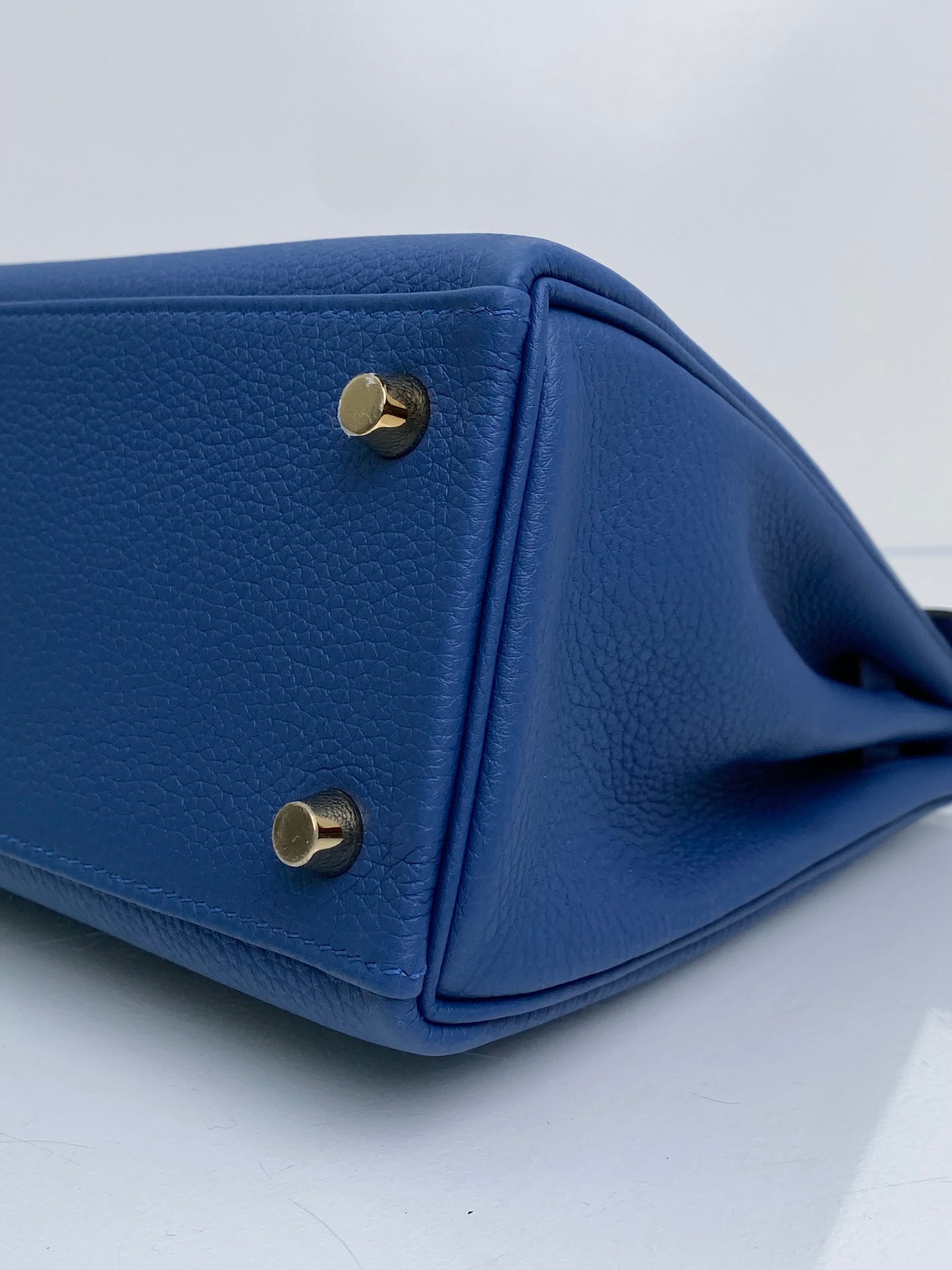 Hermes Kelly 25 Bleu Agate Togo GHW #K