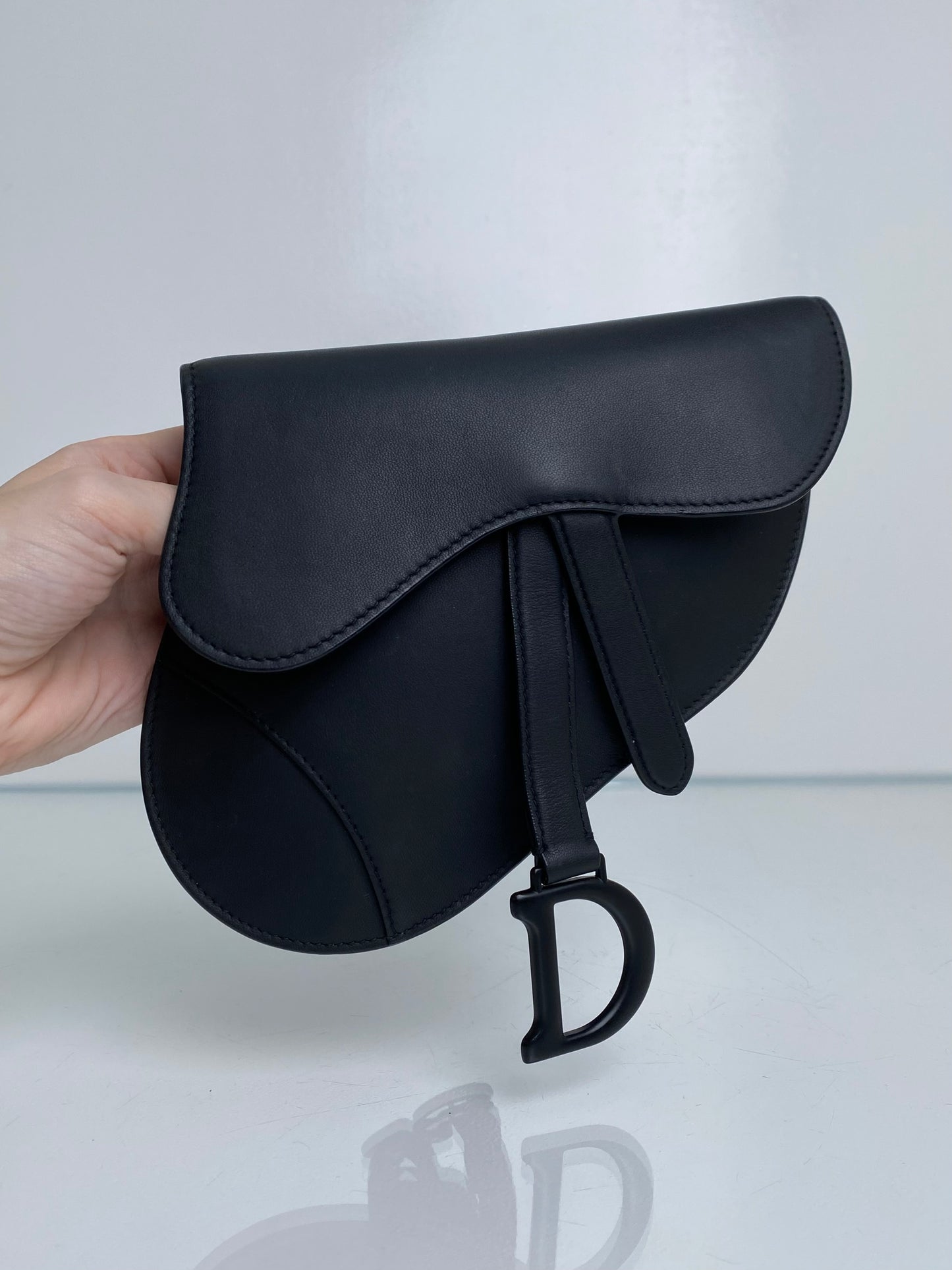 Dior Ultra Matte Black Saddle Mini Bum Bag MBHW