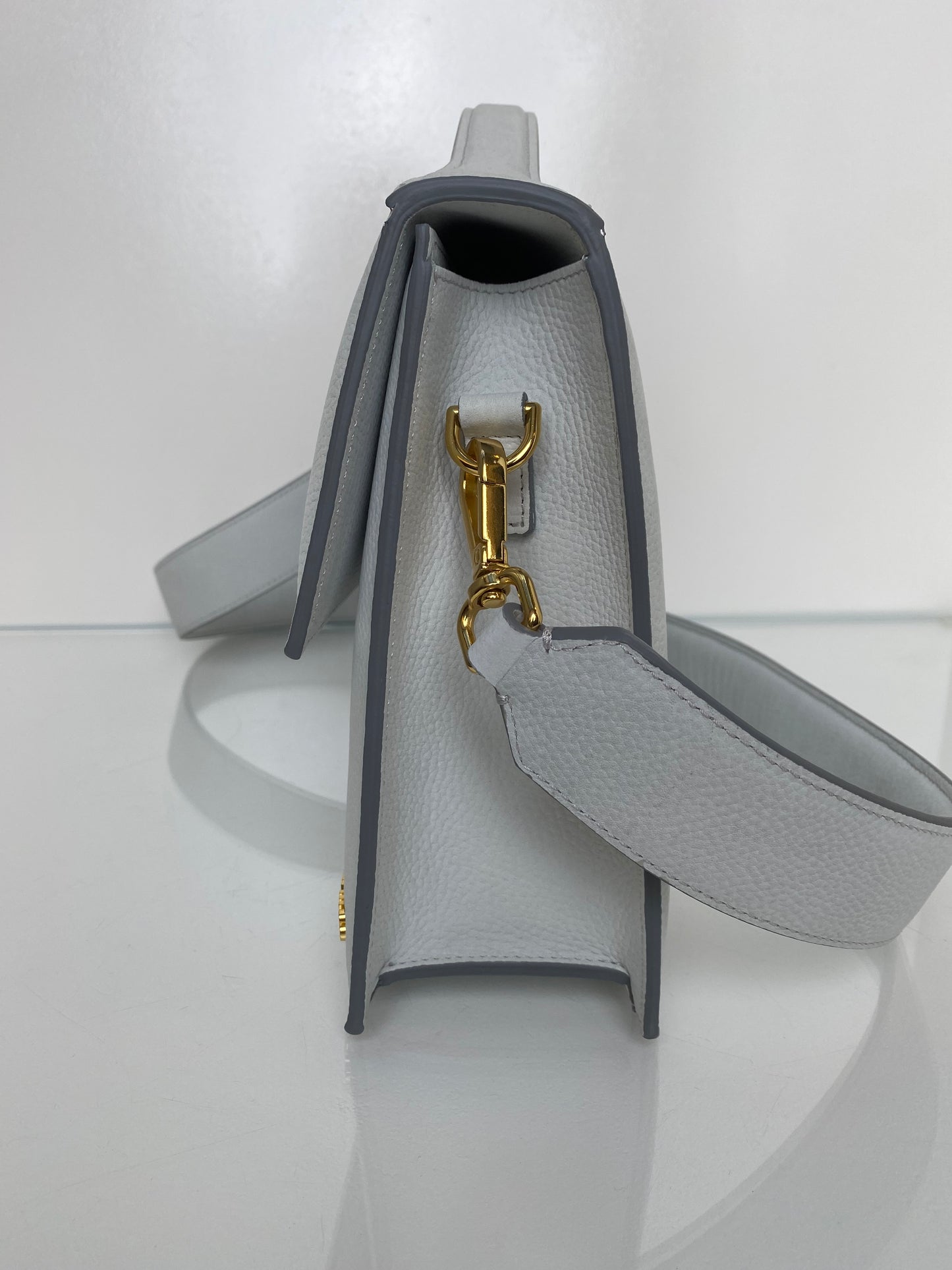 Jacquemus Grey Suede Le Grand Bambino Bag GHW