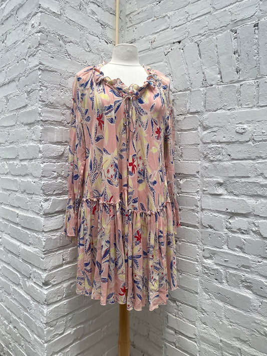 See By Chloé Sheer Pink Mini Dress, 34