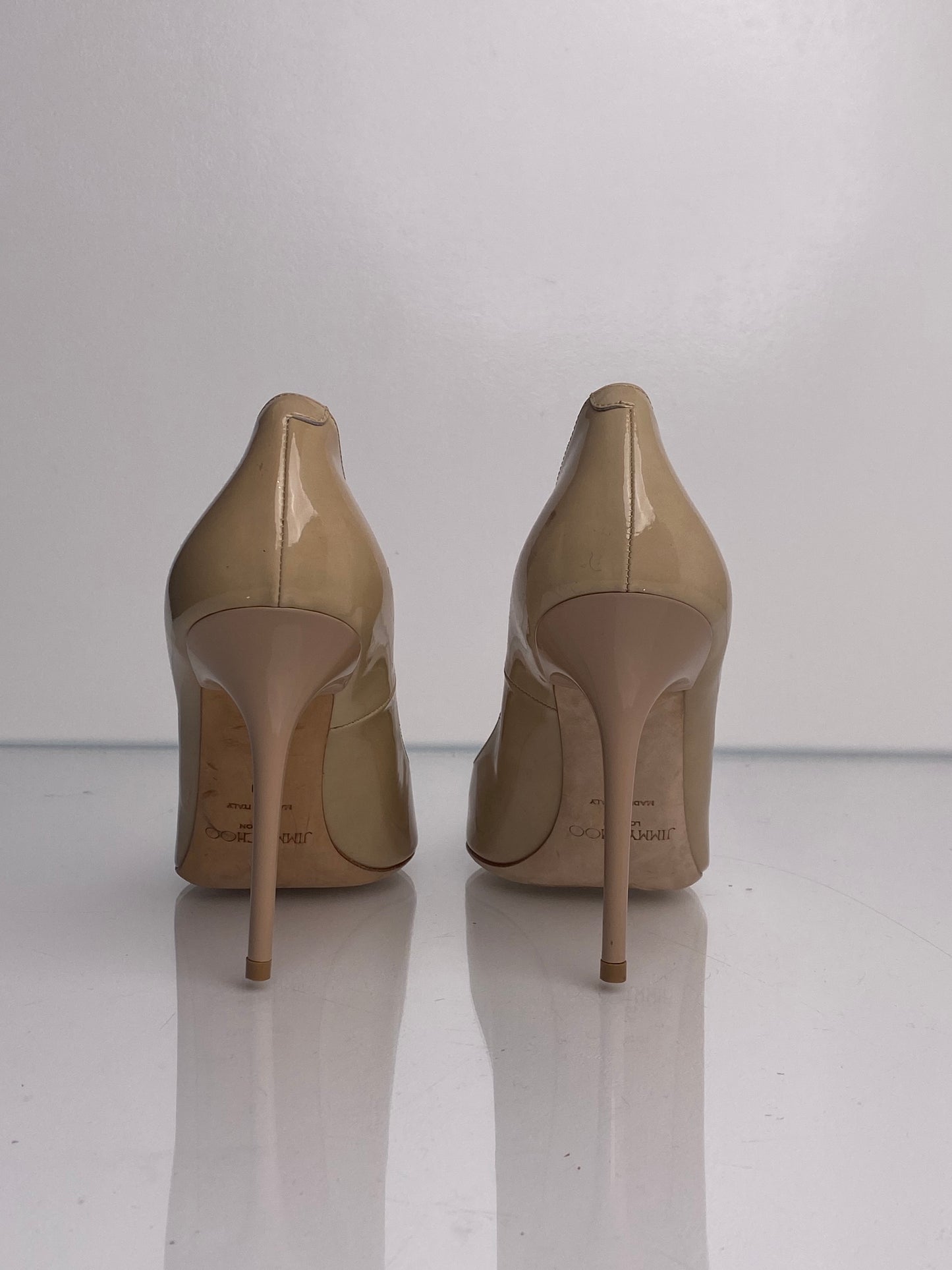 Jimmy Choo Nude Patent Heels, 42