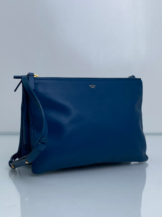 Celine Navu Trio Large Crossbody Bag GHW