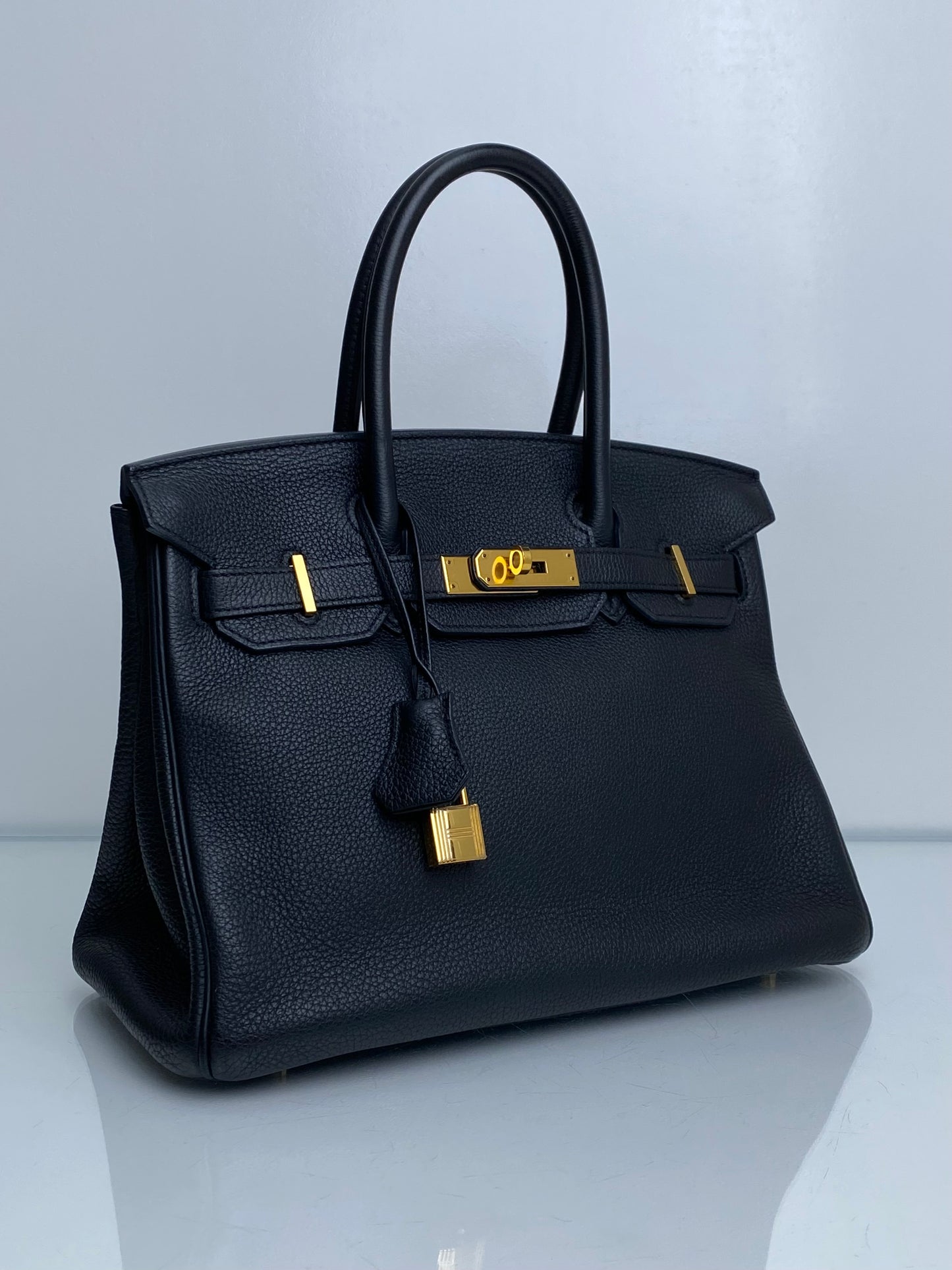 Hermes Birkin 30 Black Togo GHW #R