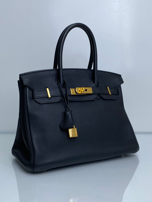 Hermes Birkin 30 Black Togo GHW #R