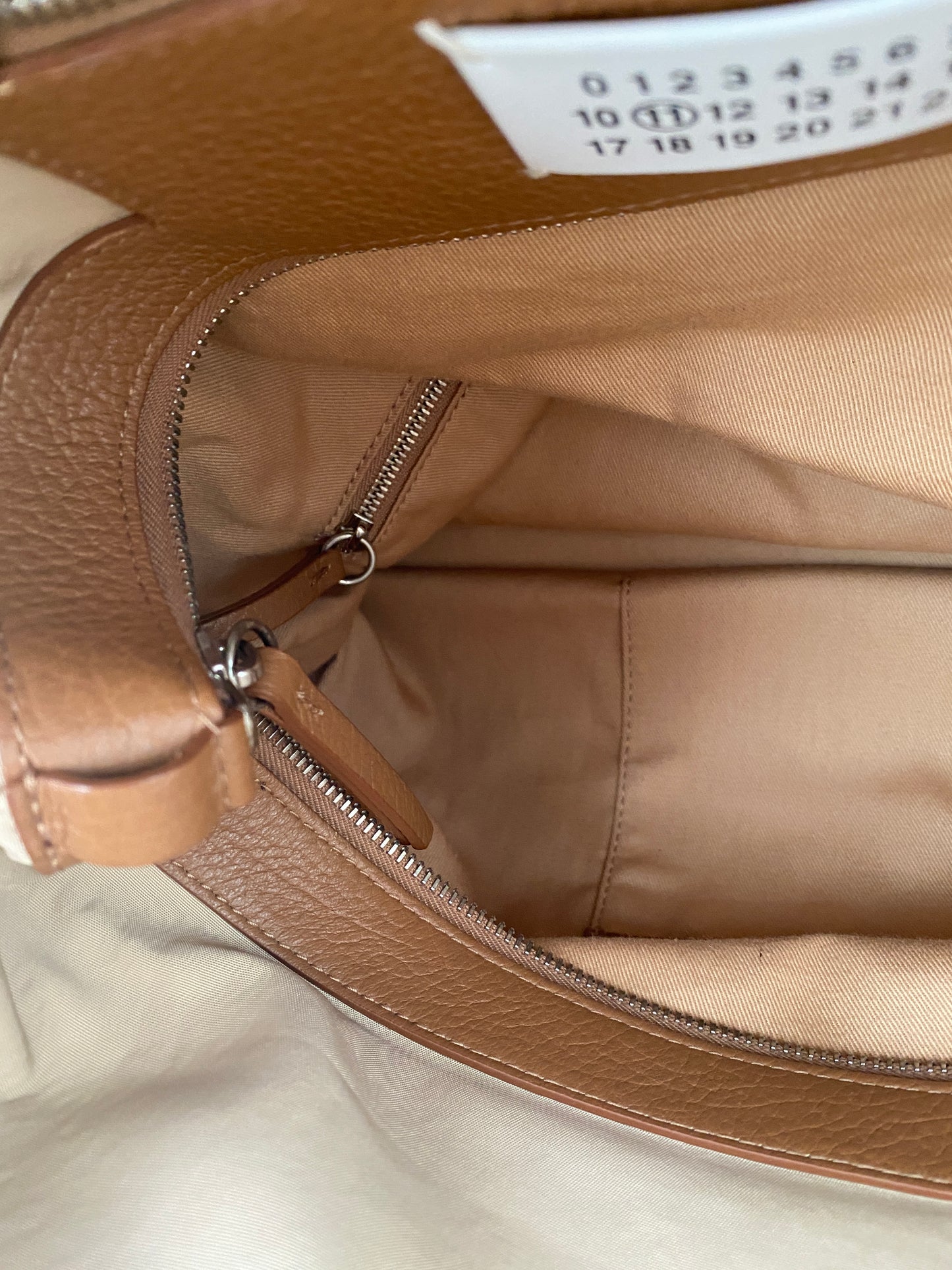 Maison Margiela Brown Zip Top Tote