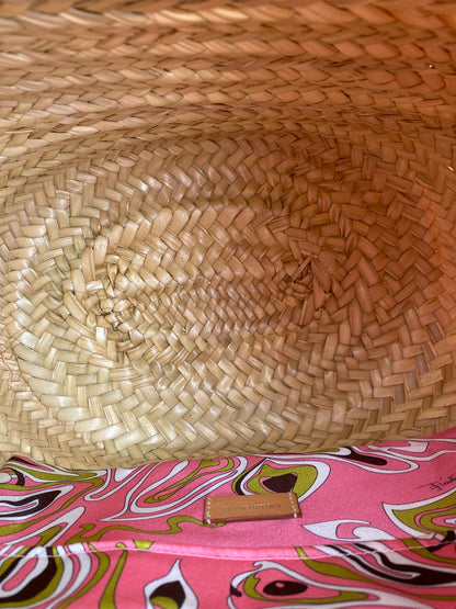 Emilio Pucci Tan & Pink Basket Bag