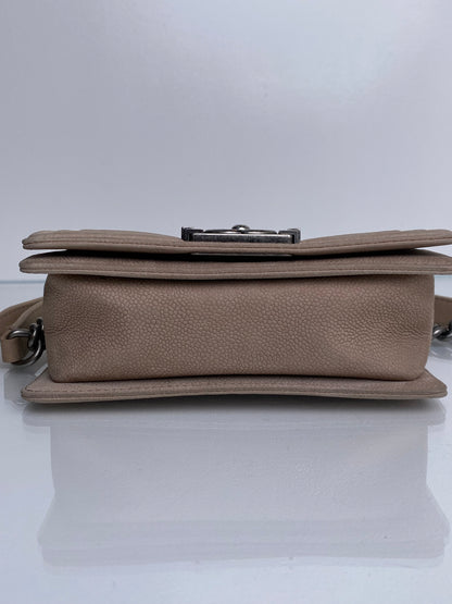Chanel Taupe Boy Bag SHW