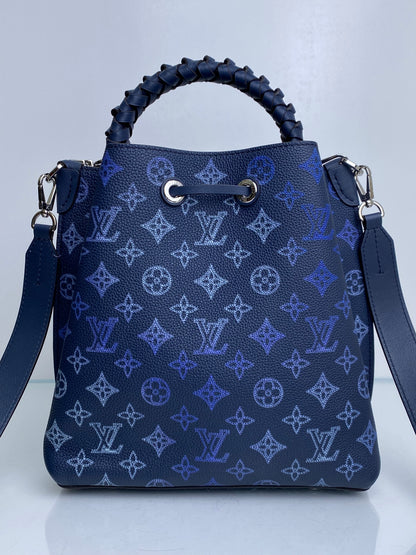Louis Vuitton Navy Flight Mode Mahina Muria Bucket Bag SHW