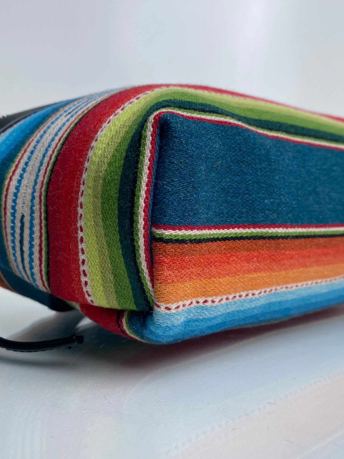 Saint Laurent Blue, Green, & Red Striped Wool Bum Bag SHW