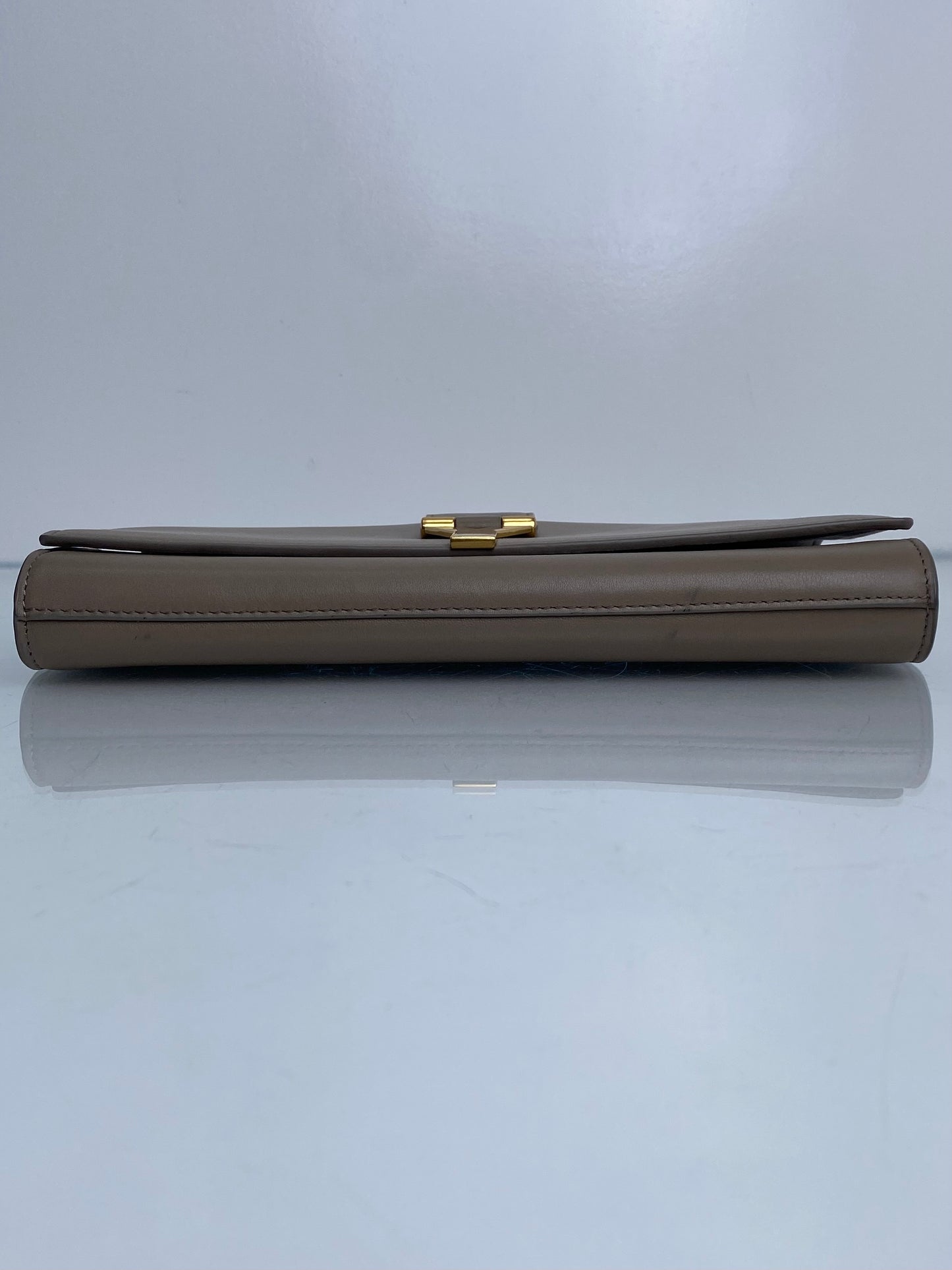 Saint Laurent Taupe Chyc Clutch GHW
