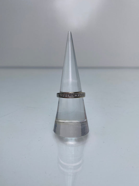 Diamond and White Gold Band