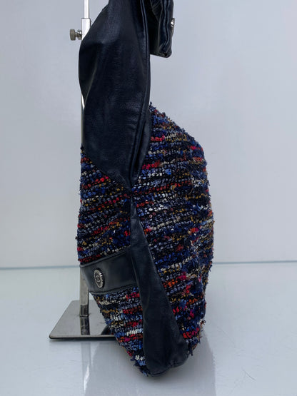 Chanel Black, Blue, & Red Tweed Girl Tote Bag RHW