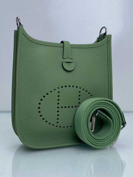 Hermes Mini Evelyne Vert Criquet Clemence PHW