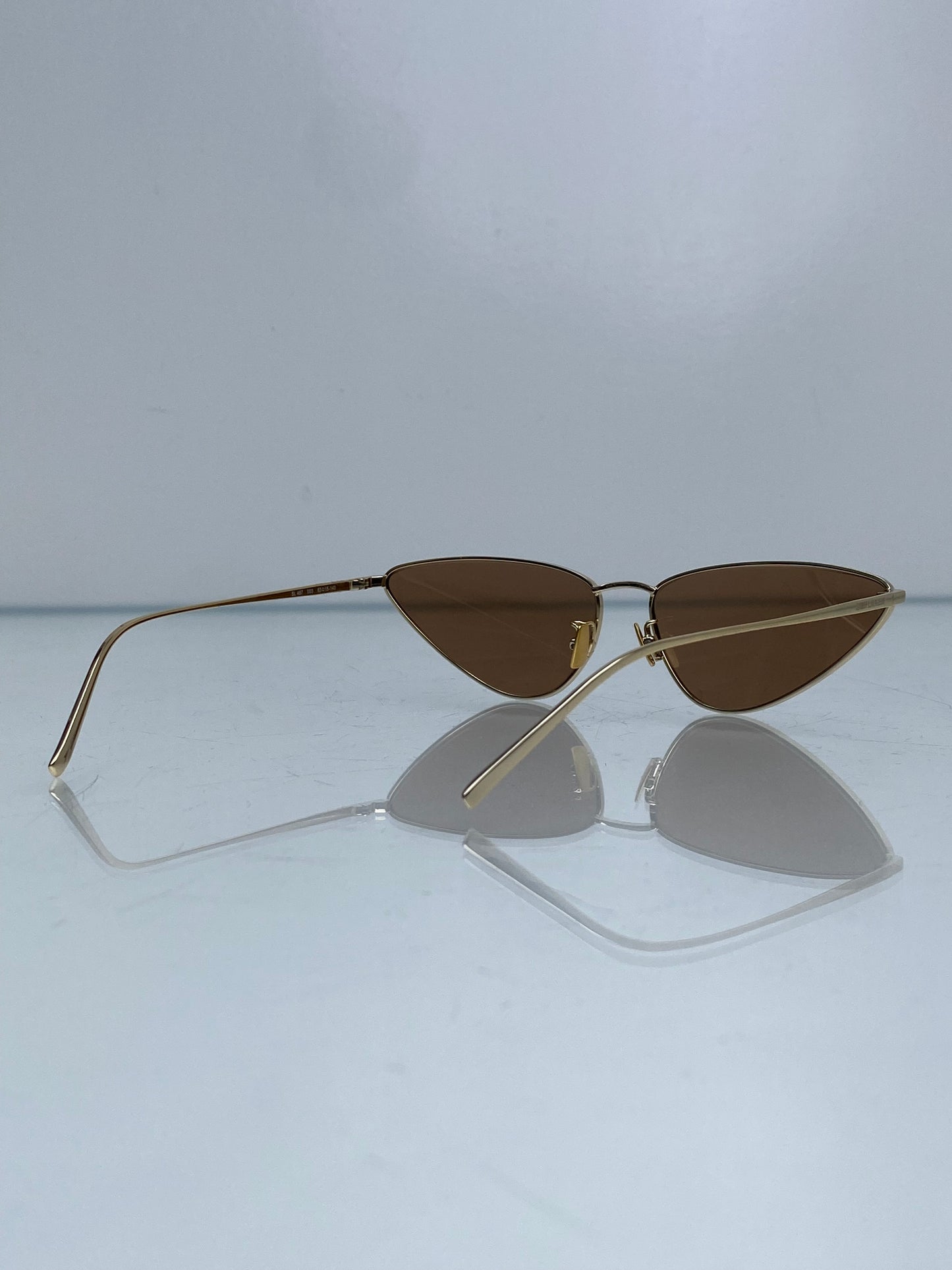Saint Laurent Gold Retro Triangle Sunglasses